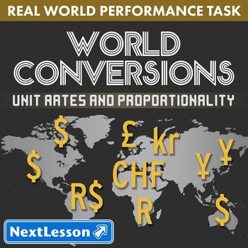 Preview of BUNDLE - Performance Task – Unit Rates & Proportionality – World Conversions