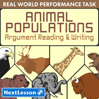 Preview of G7 Argument Reading & Writing - ‘Animal Populations’ Performance Task