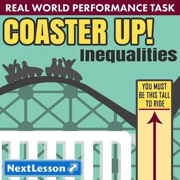 Preview of BUNDLE - Performance Tasks - Coaster Up! - Inequalities