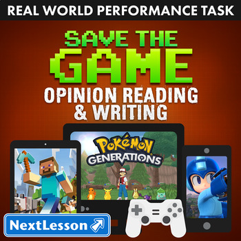 Preview of Bundle G5 Opinion Reading & Writing - ‘Save the Game’ Performance Task