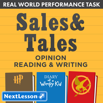 Preview of G5 Opinion Reading & Writing - ‘Sales & Tales’ Performance Task