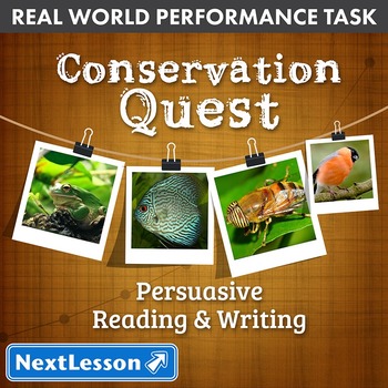 Preview of BUNDLE - Performance Tasks – Persuasive Writing – Conservation Quest - ELA