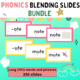 BUNDLE: Phonics Blending Slides with Pictures- CVCe Long V