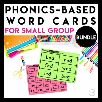 Preview of Phonics Flash Cards BUNDLE for Small Group Phonics