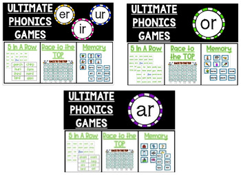 Preview of BUNDLE Phonics Games: R-Controlled Vowels