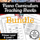 BUNDLE: Piano Curriculum Tracking Sheets - Primer Level & Level 1
