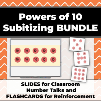 Preview of BUNDLE Place Value | 10, 100, and 1000 Dot Pattern Slides and Flashcards