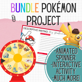 Preview of BUNDLE Pokémon project (no prep) | ESL students