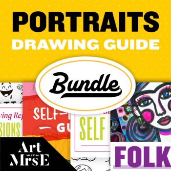 Preview of BUNDLE // Portrait and Self Portrait Lessons & Drawing Guides 