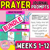 BUNDLE Prayer Journal Writing Prompt with Sentence Starter