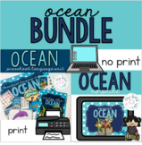BUNDLE Print & No Print Ocean Preschool Language Unit