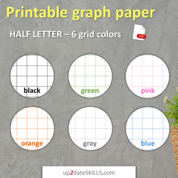 Printable 6 Squares Per Inch Blue Graph Paper for Letter Paper