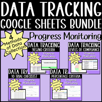 Preview of BUNDLE Progress Monitoring/IEP Data Tracking for Google Sheets
