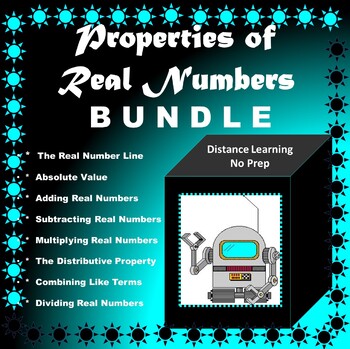 Preview of BUNDLE:  Properties of Real Numbers DISTANCE LEARNING  NO-PREP