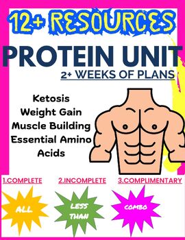 Preview of BUNDLE - Protein Unit - Sports Nutrition - Health - Biology - Physical Education