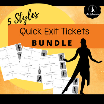 Preview of BUNDLE Quick Exit Tickets for Junior High and High School Dance