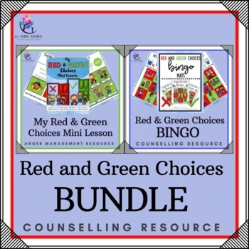 Preview of BUNDLE - RED and GREEN Behavior Choices Workbook & BINGO
