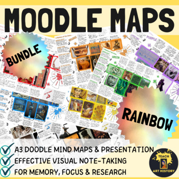 Preview of BUNDLE Rainbow Colors: Art Doodle Mind Maps