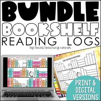 BUNDLE Reading Log Alternative - Digital and Print Bookshelf | TpT