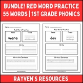 BUNDLE Red Word Practice 1st Phonics, Sentence Writing, Ha