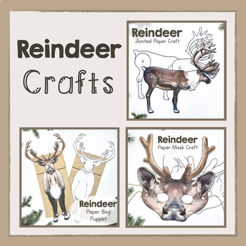 Preview of BUNDLE | Reindeer | Printable Paper Craft Templates | Caribou