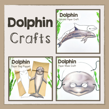 Preview of BUNDLE | Dolphin | Printable Paper Craft Templates | Dolphins