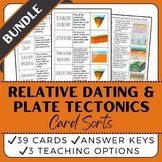 Relative Dating & Plate Tectonics Card Sorts Bundle - Midd