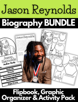 Preview of BUNDLE Research Project- Flipbook and Graphic Organizer Author Jason Reynolds