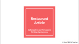 BUNDLE Restaurant Article Project