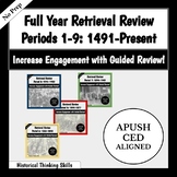 BUNDLE | Retrieval Study | APUSH | Full Year: Periods 1-9 