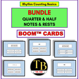 Boom™ Card BUNDLE Rhythm Counting Basics Quarter & Half Notes & Rests
