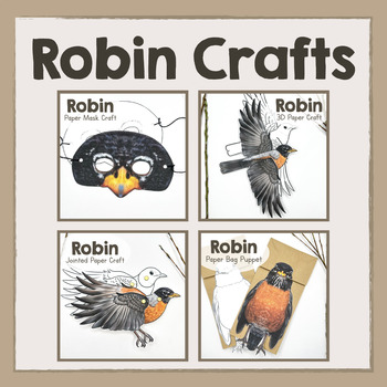 Preview of BUNDLE | Robin | Printable Paper Craft Templates | Robins