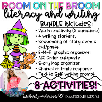 Preview of BUNDLE: Room on the Broom Literacy Activities AND Craftivity - Halloween