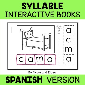 Preview of Interactive Spanish Syllable Books