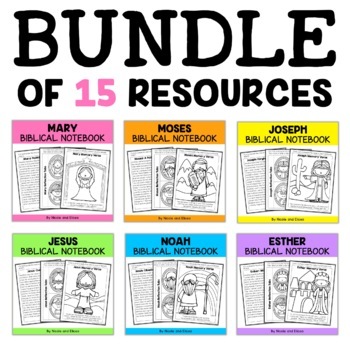 Preview of Bible Lessons Notebook Bundle