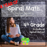 DIGITAL: 4th Grade Spiral Math BUNDLE