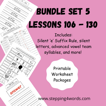 Preview of BUNDLE SET 5: Lessons 106 - 130