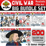 BUNDLE SET of 200 IMAGES: SOLDIERS & LEADERS OF THE AMERIC