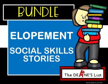 Preview of BUNDLE SOCIAL SKILLS STORIES Running Away & Elopement with Activity Pages