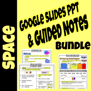 Preview of BUNDLE: SPACE UNIT [EDITABLE] Lecture and Fill-in-the Blank Guided Notes