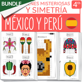BUNDLE SPANISH Peru Mexico Symmetry Math Mystery Picture G