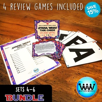 Preview of SETS 4-6 BUNDLE - 4th Grade STAAR Writing Review Task Cards New ELAR TEKS