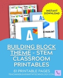 BUNDLE- STEM Building Block Theme Classroom Decor, Posters