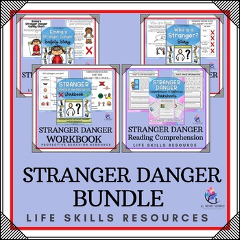 Preview of BUNDLE - STRANGER DANGER (Social Narrative, Workbook, Lessons, Worksheets)