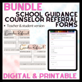 BUNDLE-- School Guidance Counselor referral forms- virtual