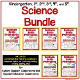 BUNDLE- Science Printables for Students with Autism (K-5)