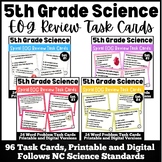 5th Grade Science Review EOG Test Prep Task Cards and Goog