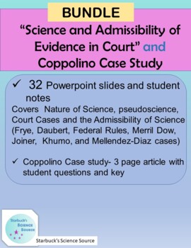 Preview of BUNDLE- Scientific Evidence in the Courts- Notes and Coppolino Case study