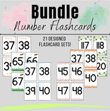 BUNDLE - Number Recognition Practice 1-120 Themed Flashcards