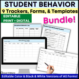 BUNDLE, Secondary Student Behavior Forms, Student Reflecti